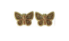 Piercing de Rebite, Borboletinha, Ouro, Glitter Dourado