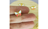 Piercing de Rebite, Borboletinha, Branco/Pink