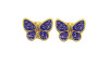 Piercing de Rebite, Borboletinha Roxo com Glitter