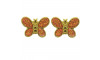 Piercing de Rebite, Borboleta Laranja com Glitter