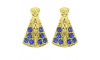 Piercing de Rebite, Nossa Senhora 1cm, Azul
