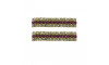 Piercing de Rebite, Ouro, Cristal/Fúcsia