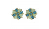 Piercing de Rebite, Banhado, Flor, Turquesa/Menta