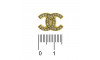 Piercing de Rebite, Chanel P, Ouro/Cristal