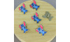 Piercing de Rebite, Stitch, Azul/Rosa