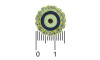 Piercing de Rebite, Banhado, Olho Grego, Cristal/Azul/Branco