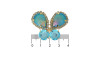 Piercing de Rebite, Banhado, Borboleta Sereia, Azul/Tiffany
