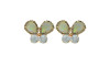Piercing de Rebite, Banhado, Borboleta Sereia, Branco/Cristal