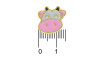 Piercing de Rebite, Vaquinha Rosto, Rosa Claro