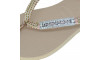 Piercing de Rebite, Plaquinha Havaianas, Prata, Cristal