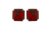 Piercing de Rebite, Quadrado, Vermelho
