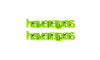 Piercing de Rebite, Havaianas, Verde Neon