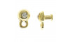 Piercing de Rebite com Argola, Ouro, Strass Cristal