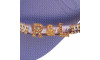 Piercing de Rebite, Letras com Strass, Ouro, Cristal