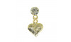 Piercing de Rebite com Pingente, Coração, Strass Cristal