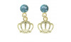 Piercing de Rebite com Pingente, Coroa, Strass Tiffany
