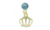 Piercing de Rebite com Pingente, Coroa, Strass Tiffany