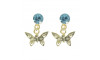 Piercing de Rebite com Pingente, Borboleta, Strass Tiffany