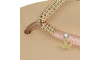 Piercing de Rebite com Pingente, Borboleta, Strass Cristal