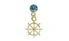 Piercing de Rebite com Pingente, Leme, Strass Tiffany