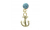 Piercing de Rebite com Pingente, Âncora, Strass Tiffany