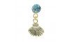 Piercing de Rebite com Pingente, Concha, Strass Tiffany