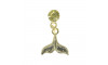 Piercing de Rebite com Pingente, Rabo de Sereia, Strass Jonquil