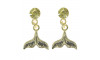 Piercing de Rebite com Pingente, Rabo de Sereia, Strass Jonquil