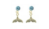Piercing de Rebite com Pingente, Rabo de Sereia, Strass Tiffany