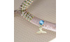 Piercing de Rebite com Pingente, Rabo de Sereia, Strass Tiffany