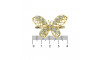Piercing de Garra, Borboleta, Ouro, Cristal
