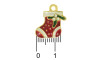 Pingente, Meia de Natal, Ouro, Branco/Vermelho/Verde
