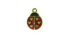 Pingente, Joaninha, Ouro/Vermelho