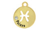 Pingente, Signo Peixes, Ouro