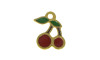 Pingente, Cereja, Ouro, Vermelho/Verde