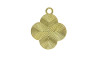 Pingente, Flor Pétalas Arredondadas com Resina, Ouro/Branco