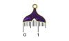 Pingente, Rabo de Sereia, Ouro/Roxo