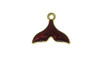 Pingente, Rabo de Sereia, Ouro/Vermelho