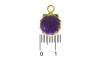Pingente, Concha, Ouro/Roxo