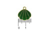 Pingente, Concha, Ouro/Verde