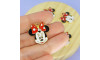 Pingente, Minnie, Ouro, Preto/Vermelho