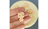 Pingente, Resina, Hello Kitty, Bege