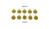 Kit Pingente, Medalhas Desejos, Ouro
