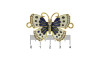 Piercing de Passantes, Borboleta, Ouro, Branco/Azul Marinho