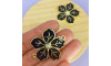 Piercing de Passantes, Flor, Ouro, Preto
