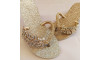 Cabedal Folhas, Passante, Ouro/Cristal