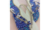 Cabedal Dafne, Banhado, Rebite, Olho Grego, Azul
