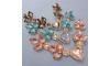 Cabedal Elis, Banhado, Rebite, Azul Tiffany