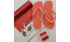 Cabedal Daisy, Banhado, Rebite, Branco Opal/Vermelho