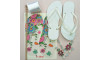 Cabedal Daisy, Banhado, Rebite, Branco Opal/Rosa